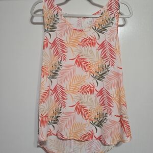 LOFT Women's Leaf Print Tank Top